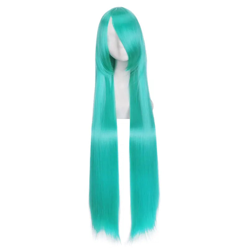 40inch colored straight bangs women's synthetic wig, Halloween makeup