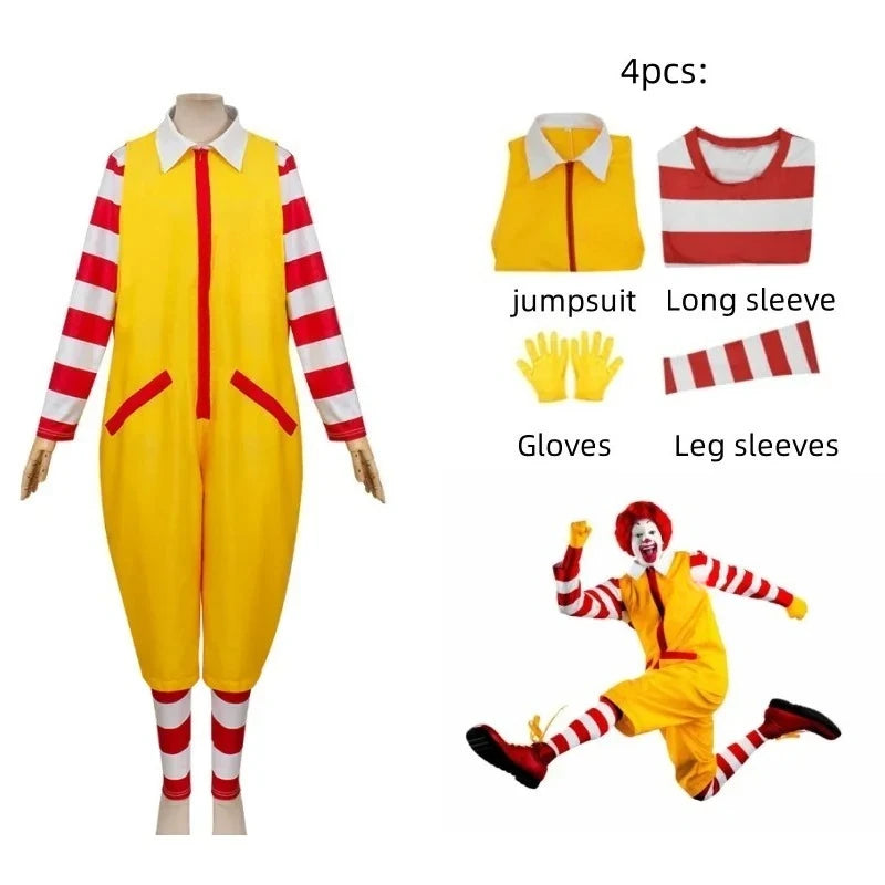 Yellow Uncle Clown Jumpsuit: Parent-Child Cosplay Costume