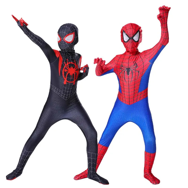 Anime Spiderman Kids Cosplay Costumes Miles Morales Spider Man Jumpsuit