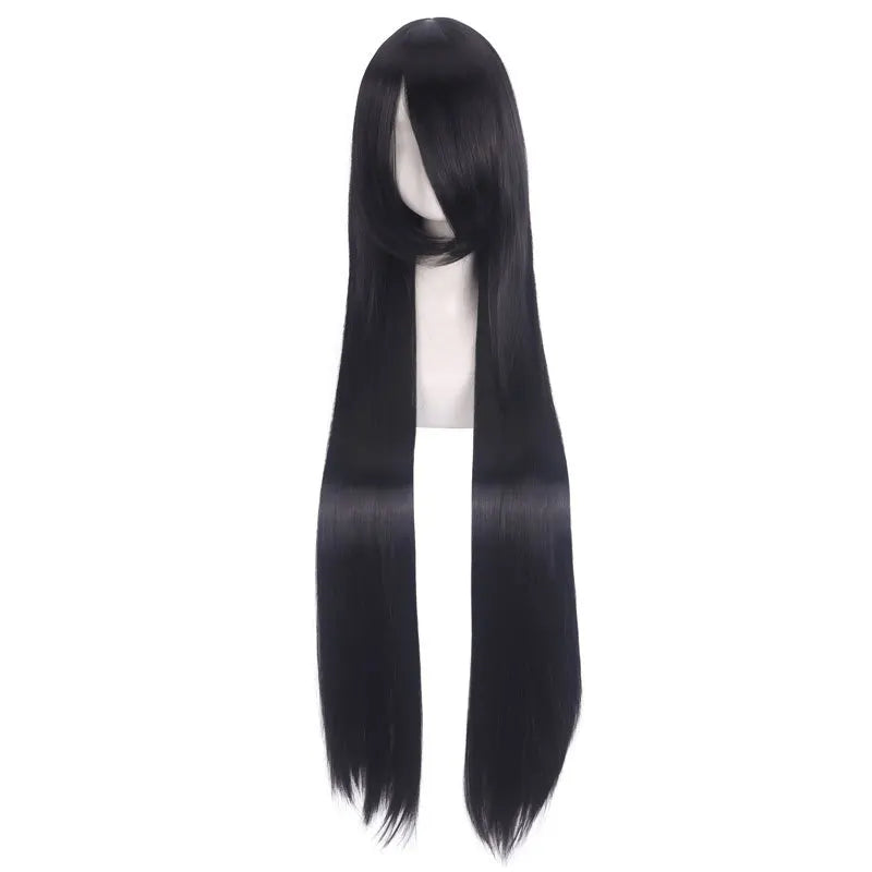 40inch colored straight bangs women's synthetic wig, Halloween makeup