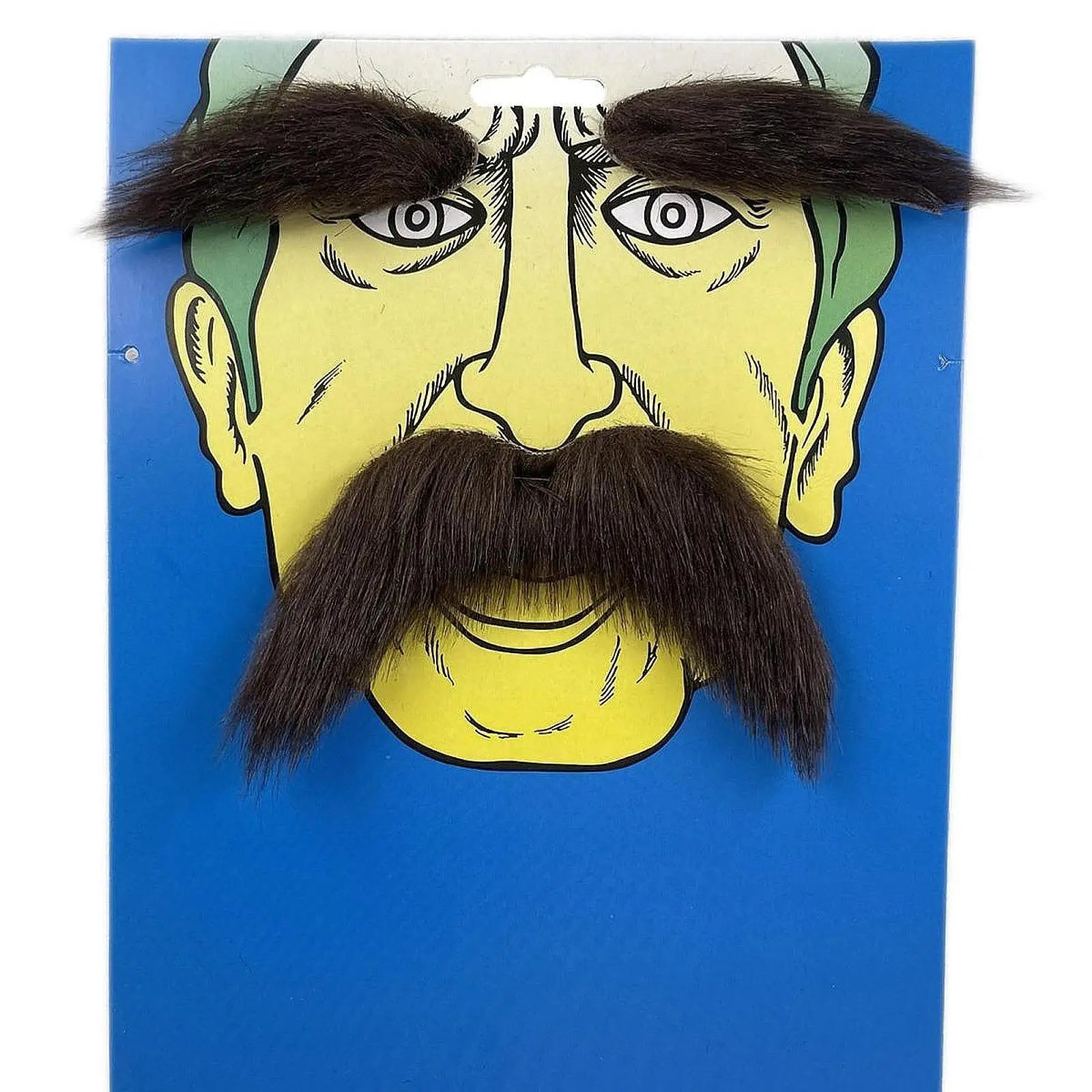 2Pcs Fake Mustache and Fake Eyebrows DIY Makeup False Facial Hair