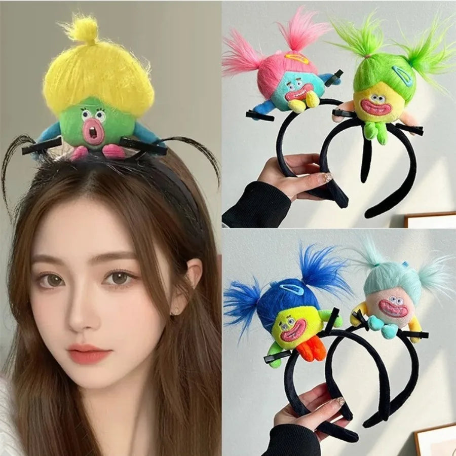 Ratatouille Mouse Head Hair Band Capybara Funny Plush Hair Hoop Headband Makeup Headdress Hairpin