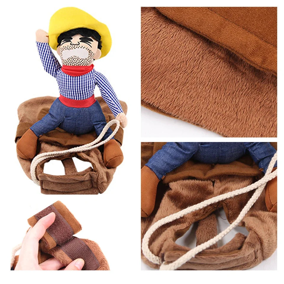NONOR Funny Cowboy Dog Jacket: Halloween Pet Costume