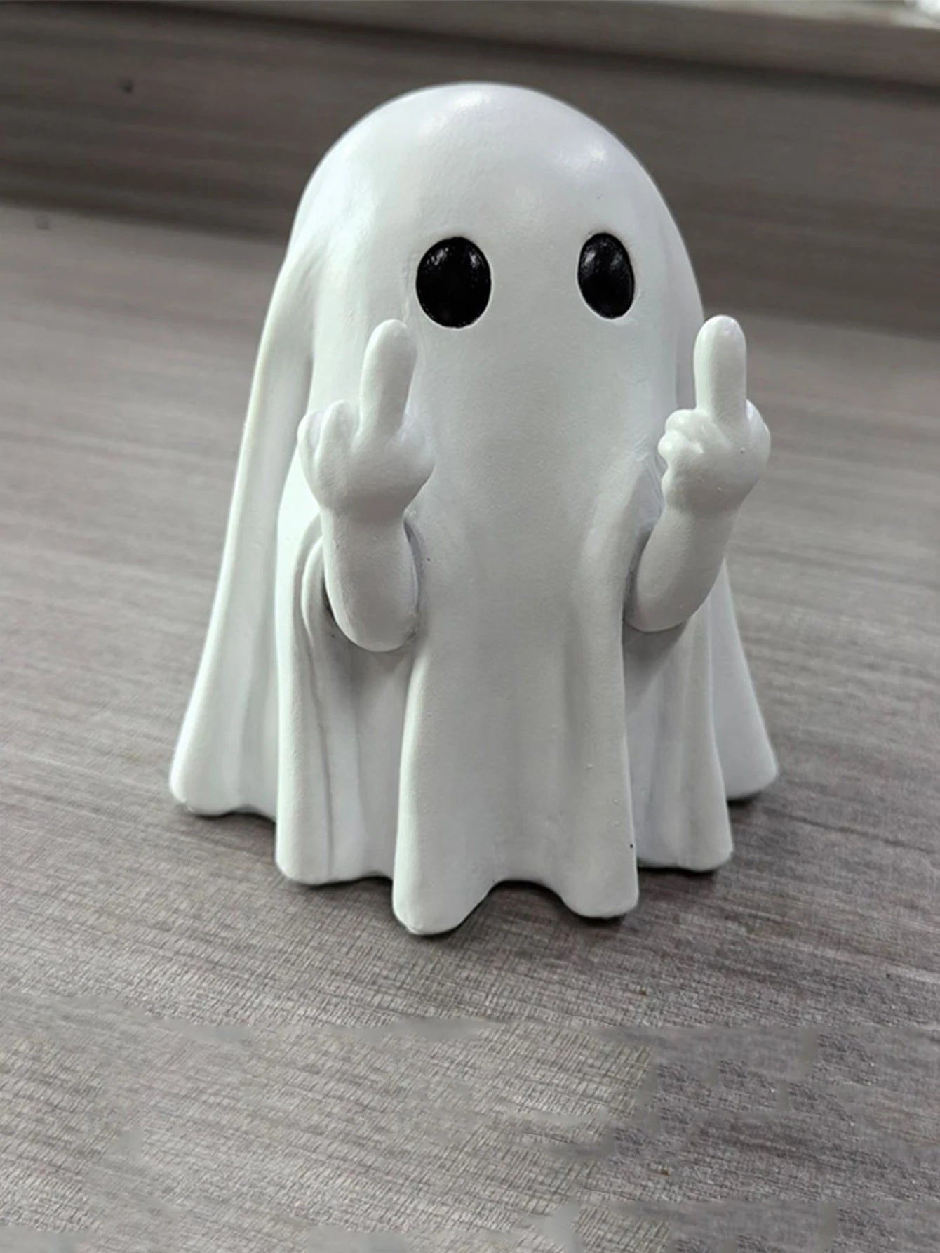 Middle Finger Cute Ghost Statue, Ghosts Small Scary Ghost Figurines