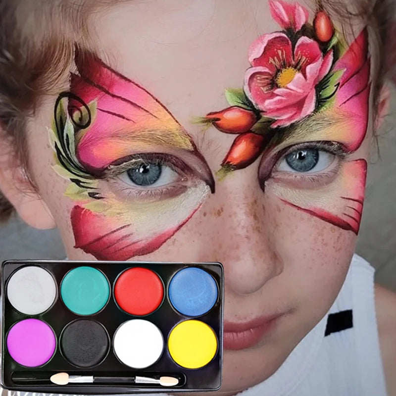 6 Colors Halloween Face Body Painting Non Toxic Safe Water Paint Oil Makeup Tool
