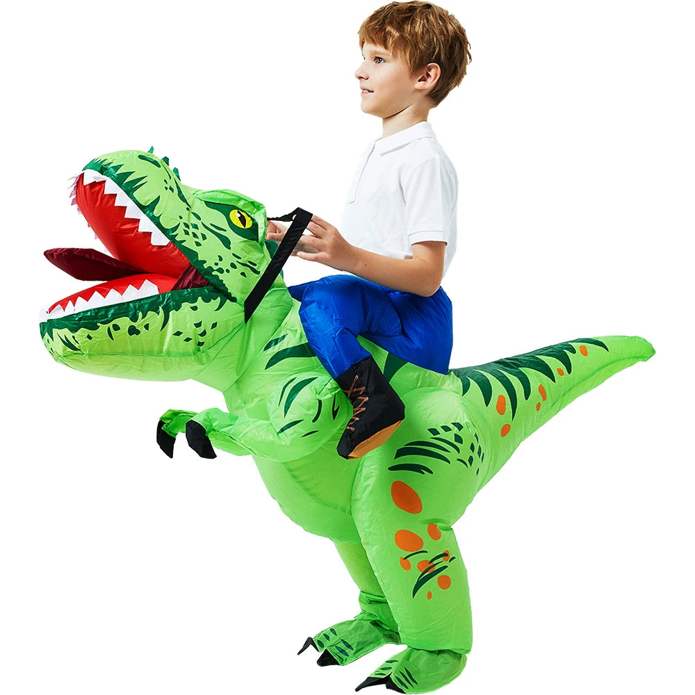 Kids Inflatable Mascot Costumes: Dinosaur, Unicorn, Rooster for Halloween Cosplay