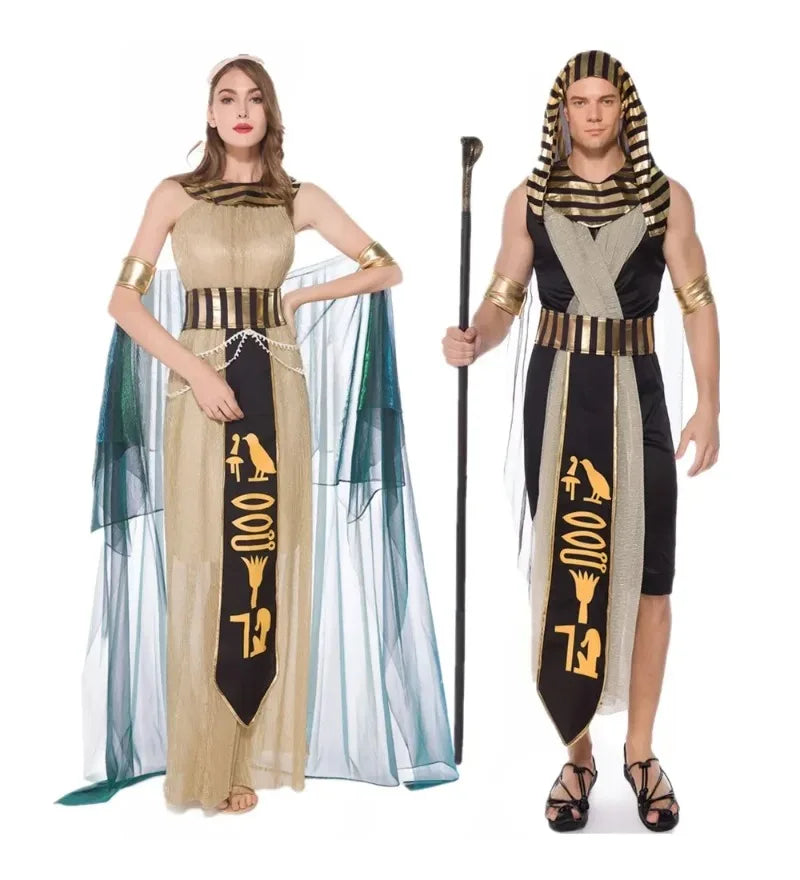 Pharaoh & Cleopatra Couple Costume: Egyptian Halloween Cosplay