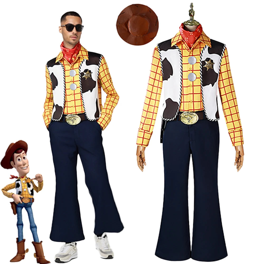Toy Story Woody & Jessie Couple Cosplay Set: Adult Halloween Uniform