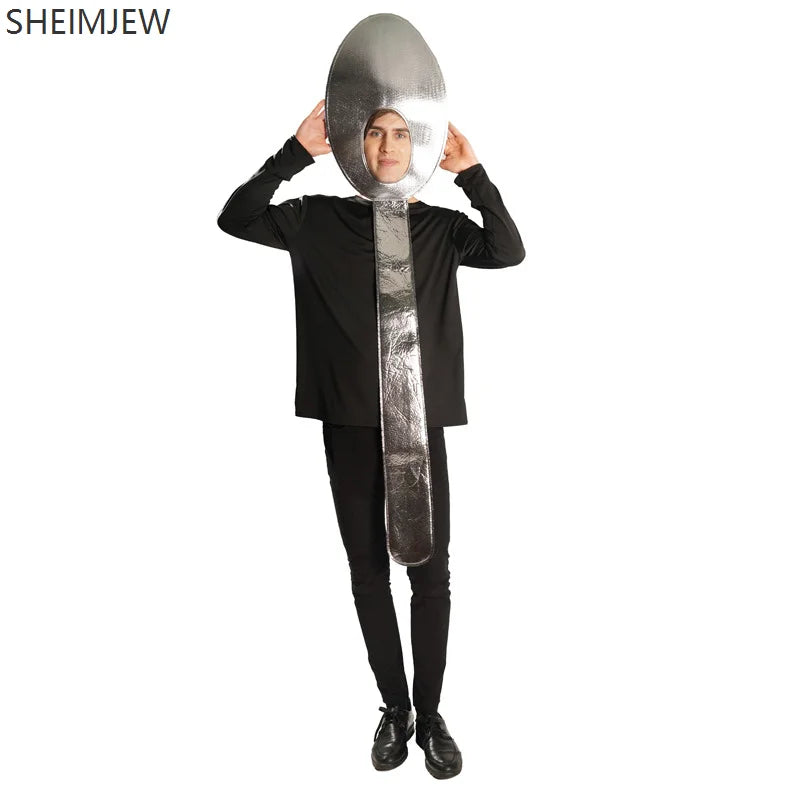 Knife Fork Spoon Tableware Costumes: Adult Halloween Couples Set