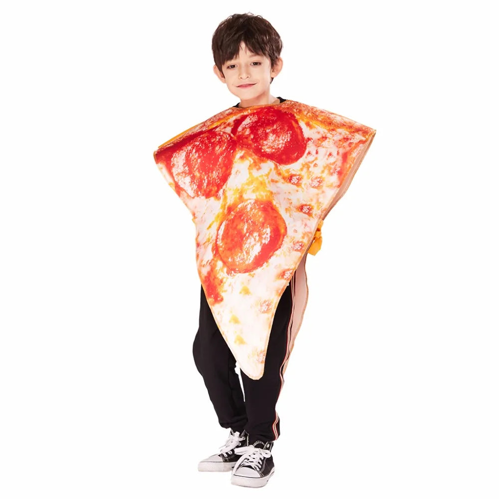 Adult Funny Pizza Costume Halloween Food Cosplay Family Group Outfits Carnival Easter Purim Fancy Dress