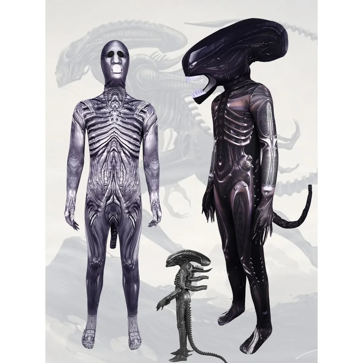Xenomorph Alien Romulus Jumpsuit: Adult/Kids Horror Cosplay Costume