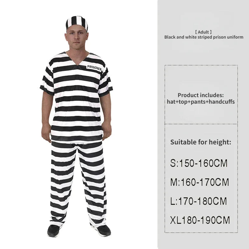 Adult Orange Prisoner Jumpsuit: Halloween Jailbird Costume