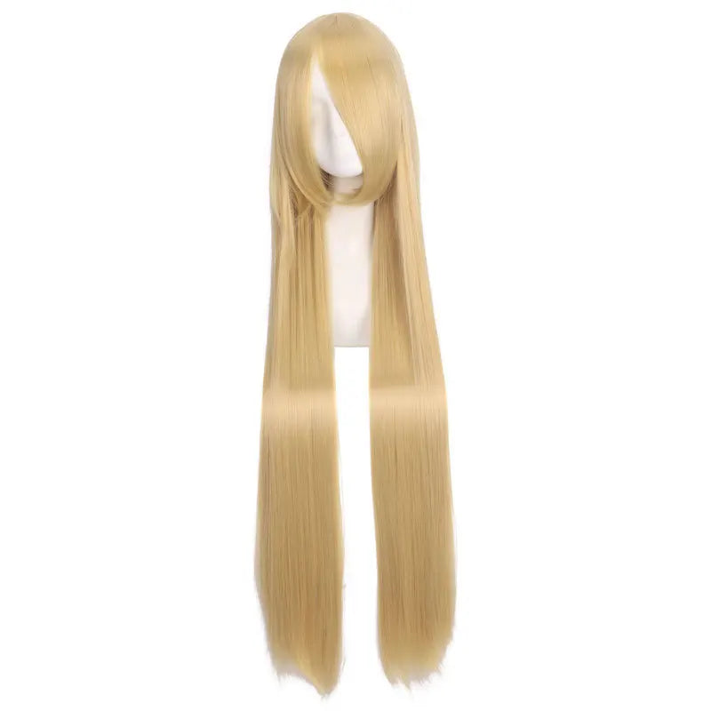 40inch colored straight bangs women's synthetic wig, Halloween makeup
