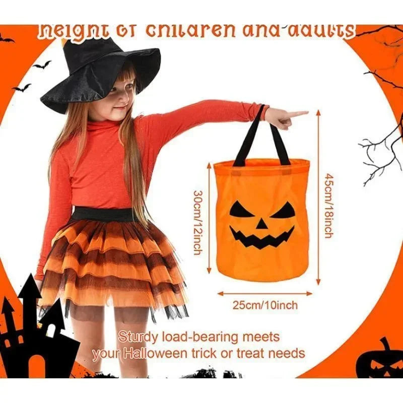 LED Halloween Pumpkin Trick-or-Treat Bucket
