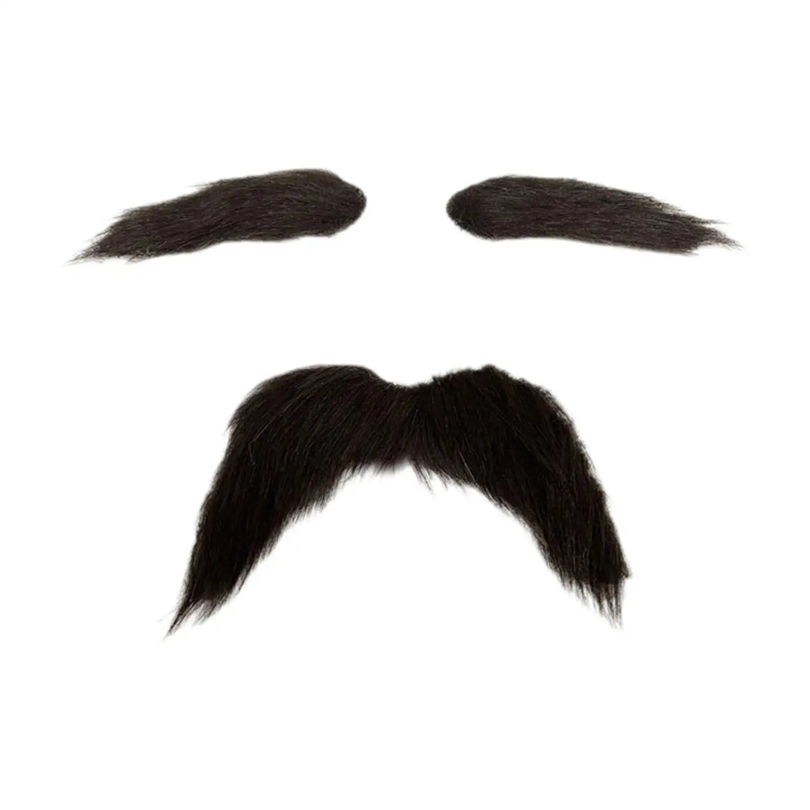 2Pcs Fake Mustache and Fake Eyebrows DIY Makeup False Facial Hair