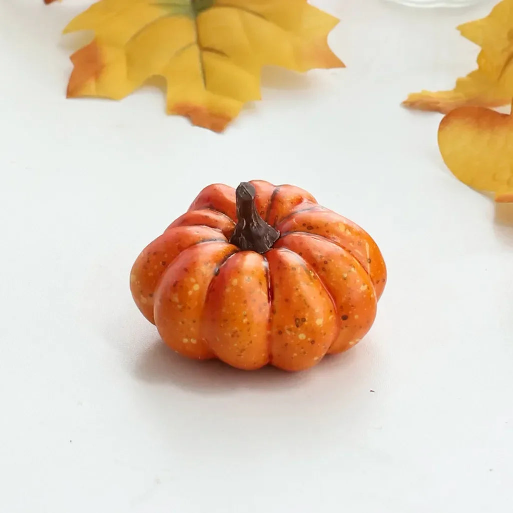 Mini Artificial Pumpkins: Halloween Decor