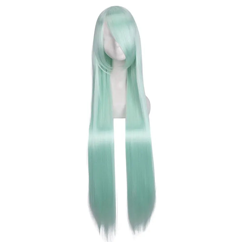 40inch colored straight bangs women's synthetic wig, Halloween makeup