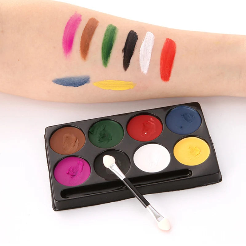 6 Colors Halloween Face Body Painting Non Toxic Safe Water Paint Oil Makeup Tool