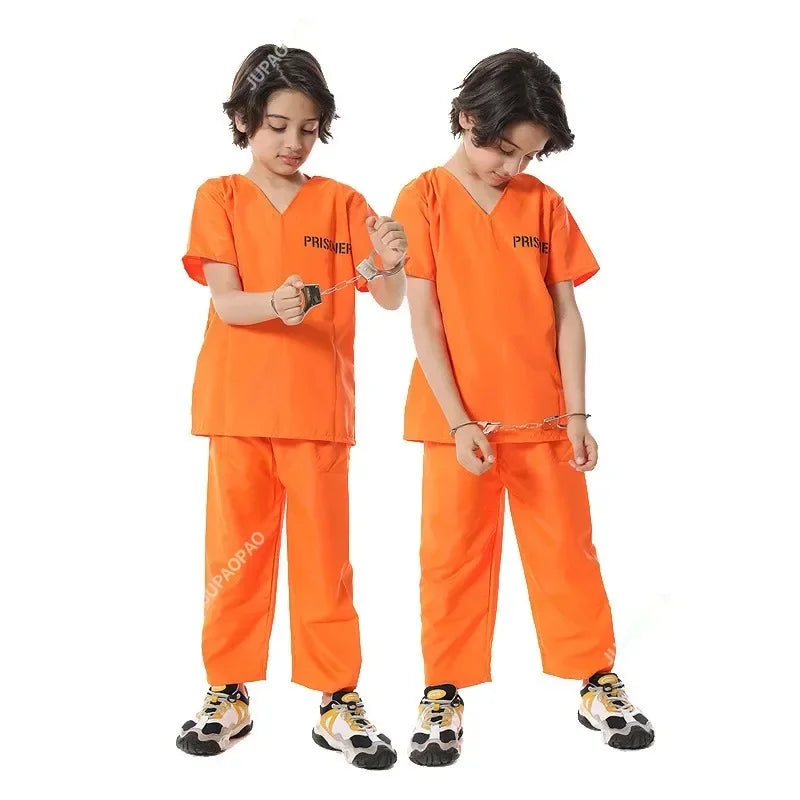 Adult Orange Prisoner Jumpsuit: Halloween Jailbird Costume