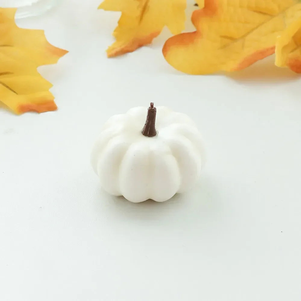 Mini Artificial Pumpkins: Halloween Decor