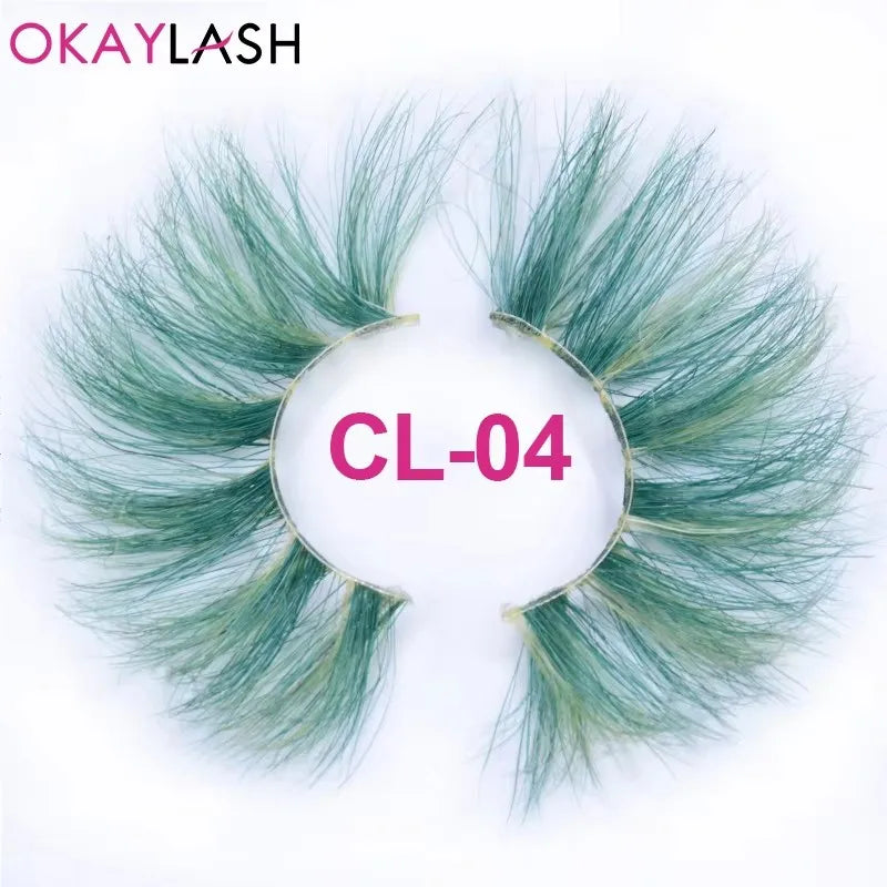 Kekelash halloween colored rainbow real mink eyelash lashes