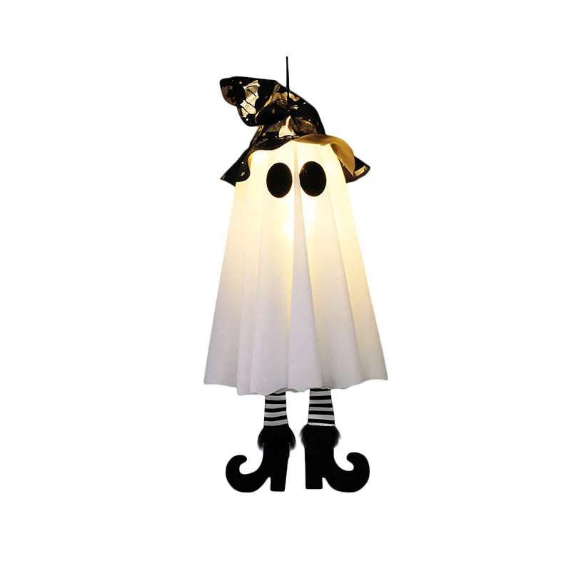LED Light-Up Witch Ghost Hanging Ornaments: 1/2/3PCS Halloween Decor