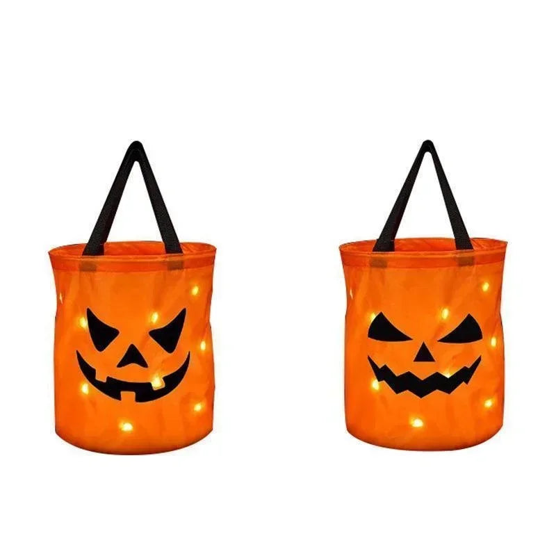 LED Halloween Pumpkin Trick-or-Treat Bucket