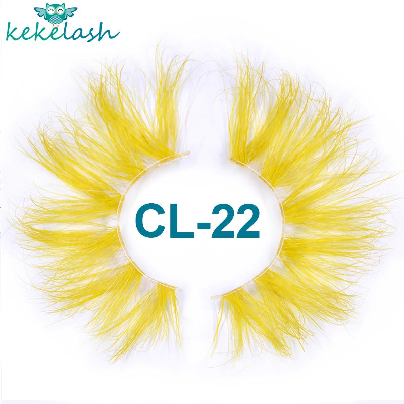 Kekelash halloween colored rainbow real mink eyelash lashes