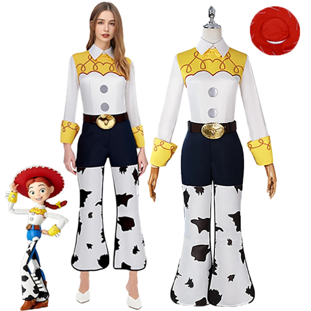 Toy Story Woody & Jessie Couple Cosplay Set: Adult Halloween Uniform