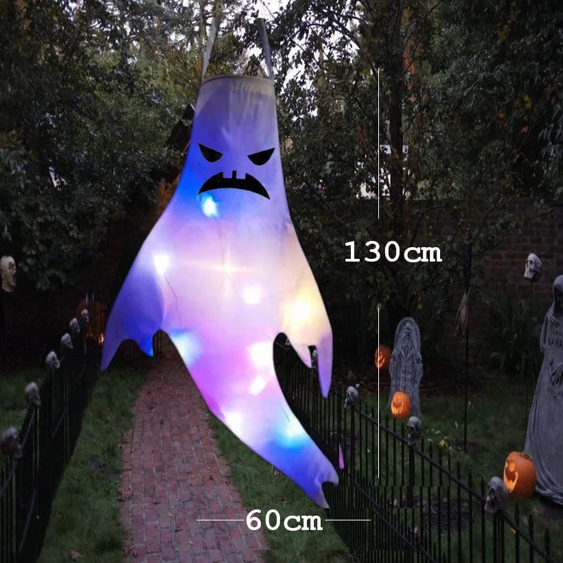 LED Luminous Hanging Ghost: Scary Halloween Party Prop