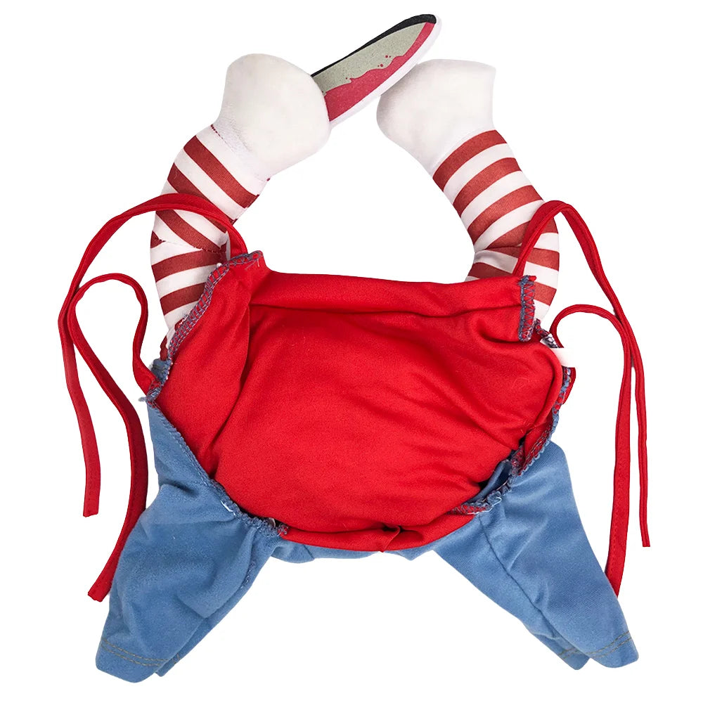 Funny Cat Cosplay Jumpsuit: Warm Halloween Pet Costume for Dogs & Cats