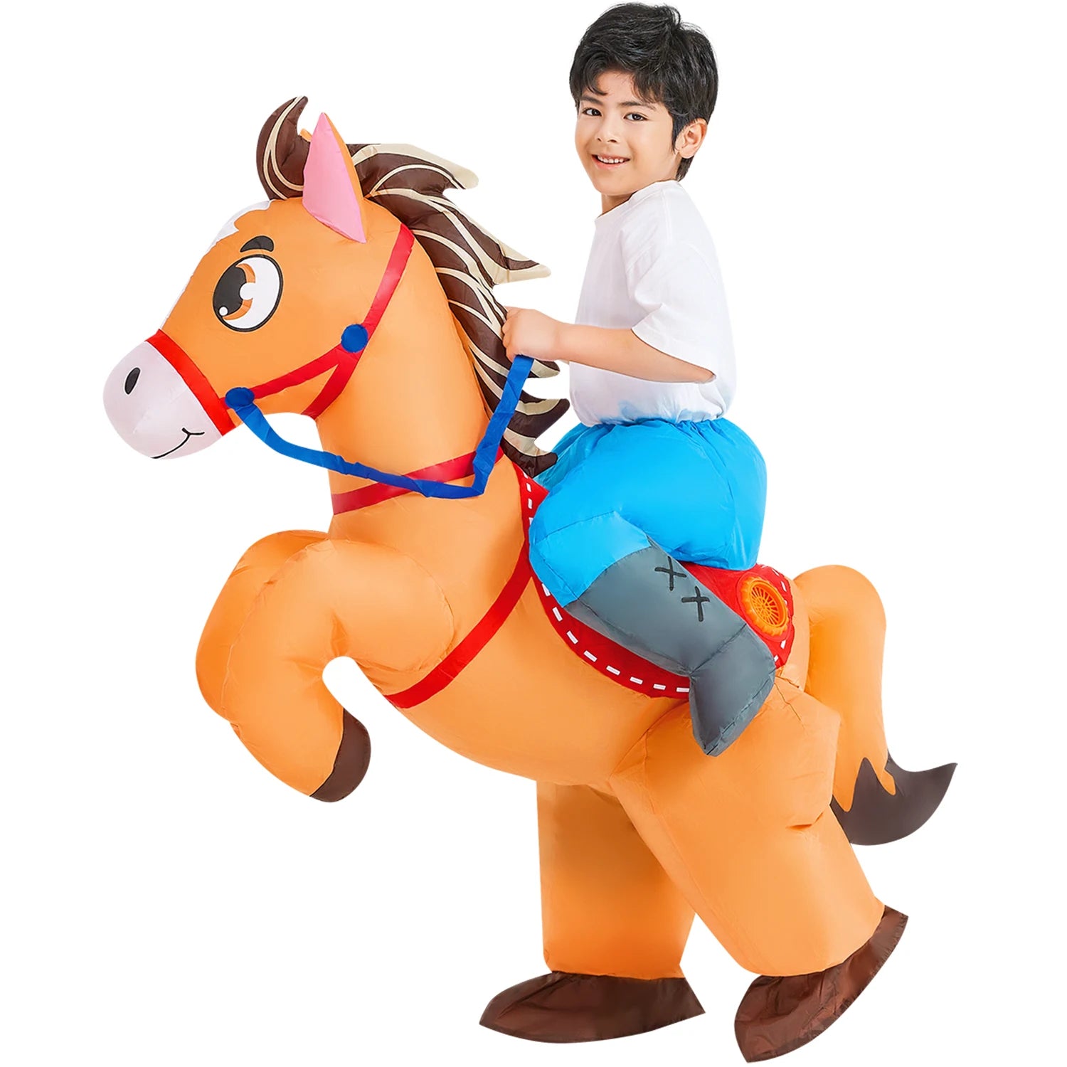 Kids Inflatable Mascot Costumes: Dinosaur, Unicorn, Rooster for Halloween Cosplay