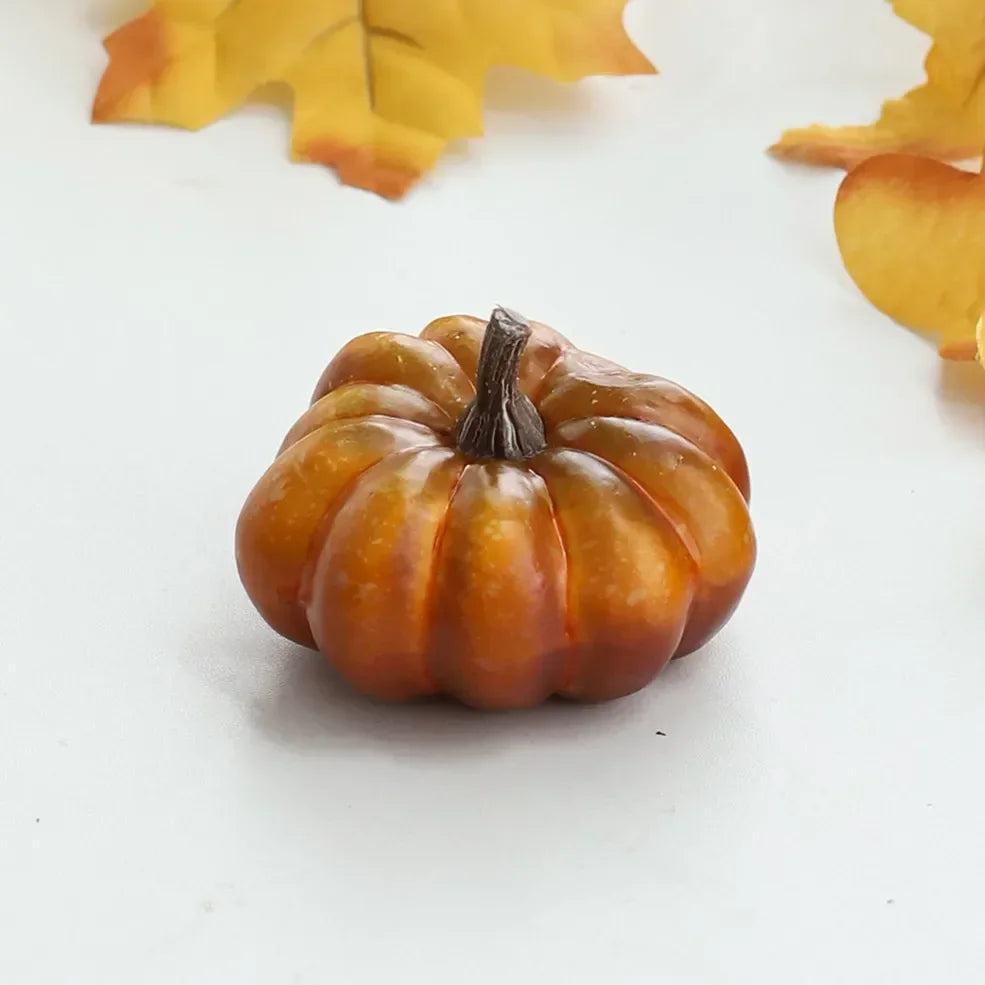 Mini Artificial Pumpkins: Halloween Decor