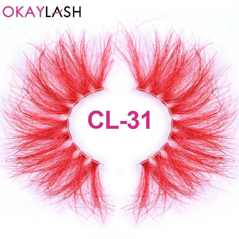 Kekelash halloween colored rainbow real mink eyelash lashes