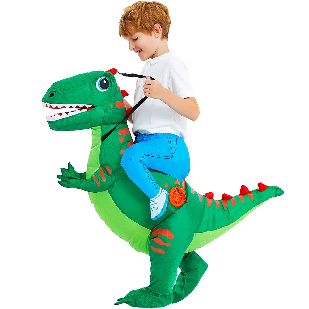 Kids Inflatable Mascot Costumes: Dinosaur, Unicorn, Rooster for Halloween Cosplay