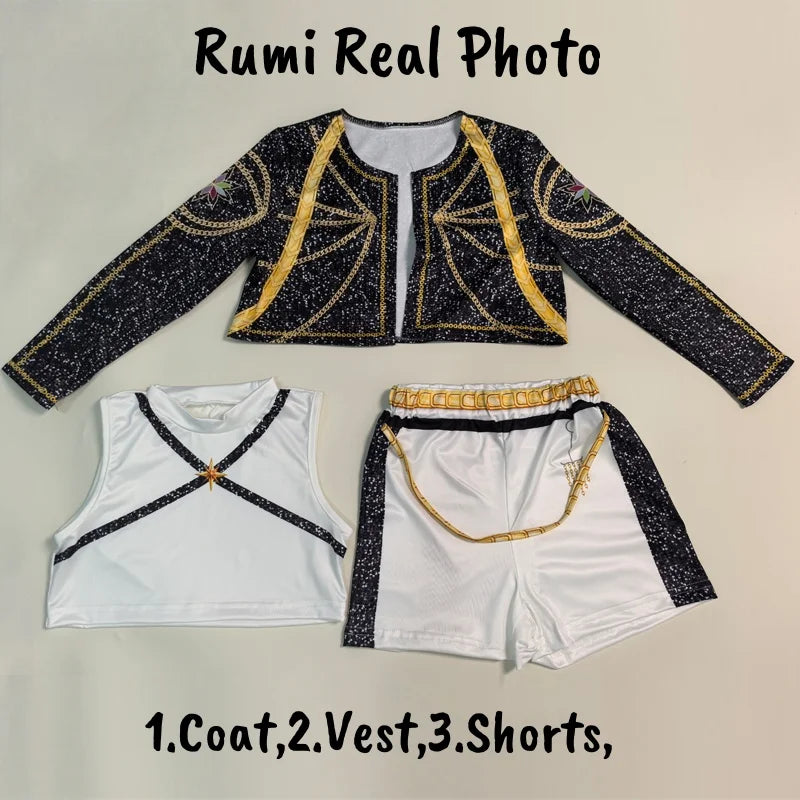 K-Pop Demon Hunters Girls' Costume: Zoey, Rumi, Mira Cosplay Set
