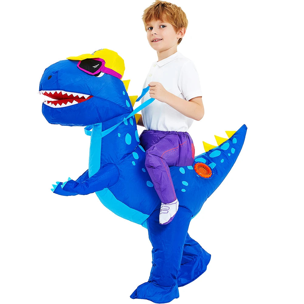 Kids Inflatable Mascot Costumes: Dinosaur, Unicorn, Rooster for Halloween Cosplay