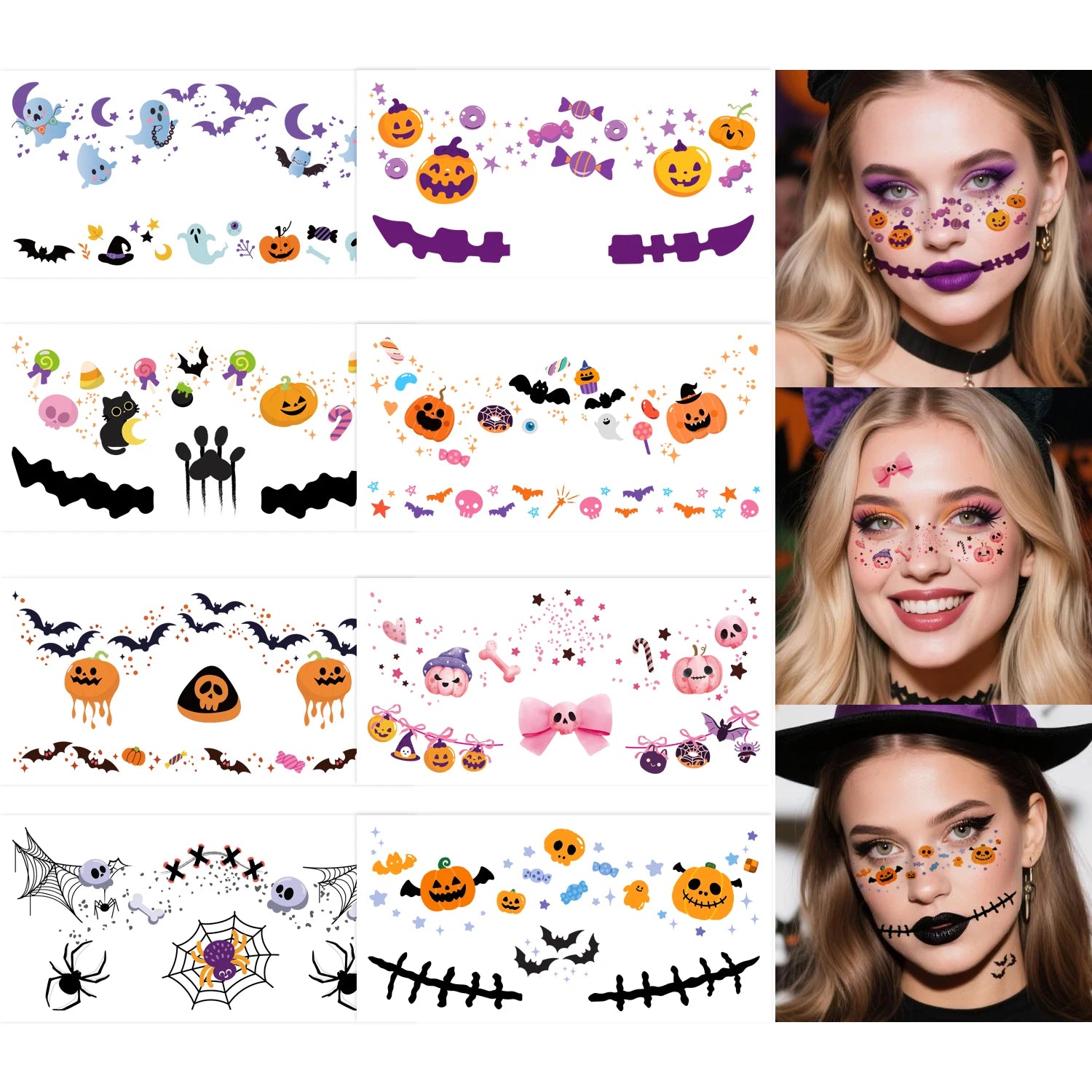 Halloween Blush Face Stickers, Waterproof & Easy to Remove