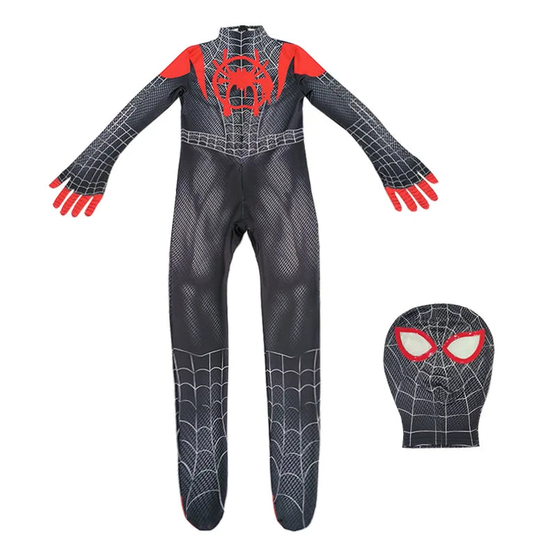 Anime Spiderman Kids Cosplay Costumes Miles Morales Spider Man Jumpsuit
