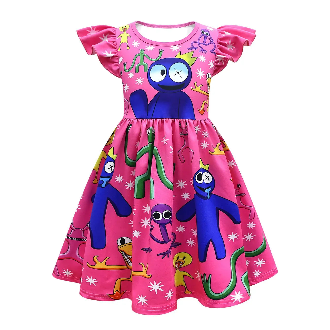 Blue Rainbow Friends Monster Jumpsuit: Horror Cosplay Costume