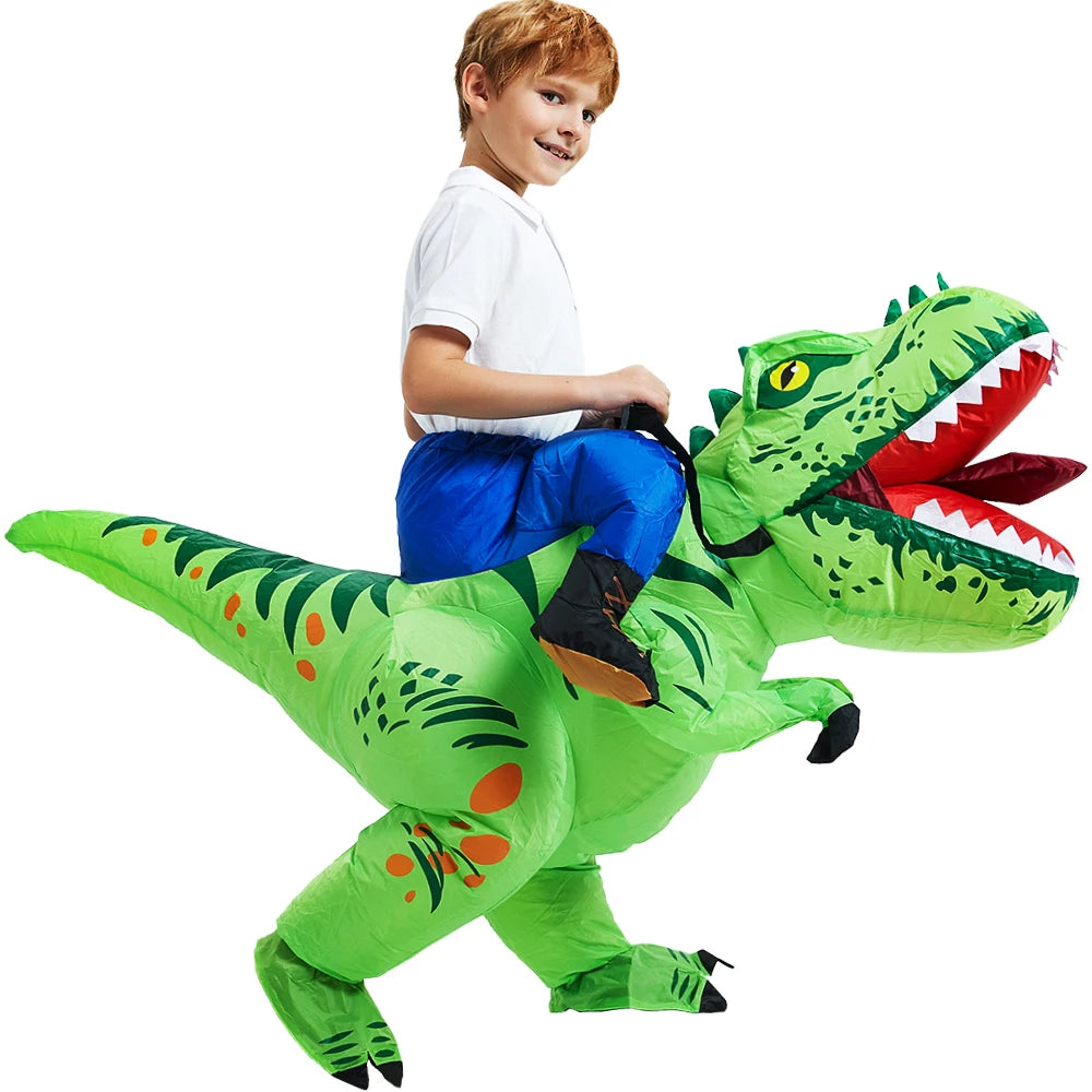 Kids Inflatable Mascot Costumes: Dinosaur, Unicorn, Rooster for Halloween Cosplay