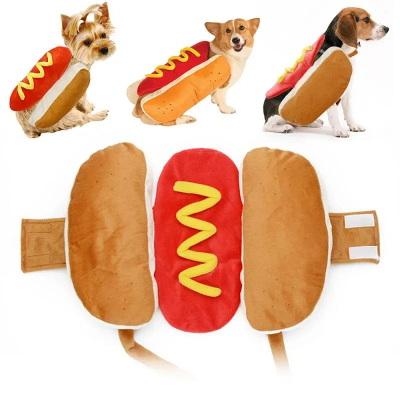 Hot Dog Dachshund Costume: Funny Adjustable Halloween Pet Suit