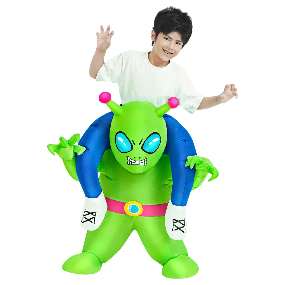Kids Inflatable Mascot Costumes: Dinosaur, Unicorn, Rooster for Halloween Cosplay