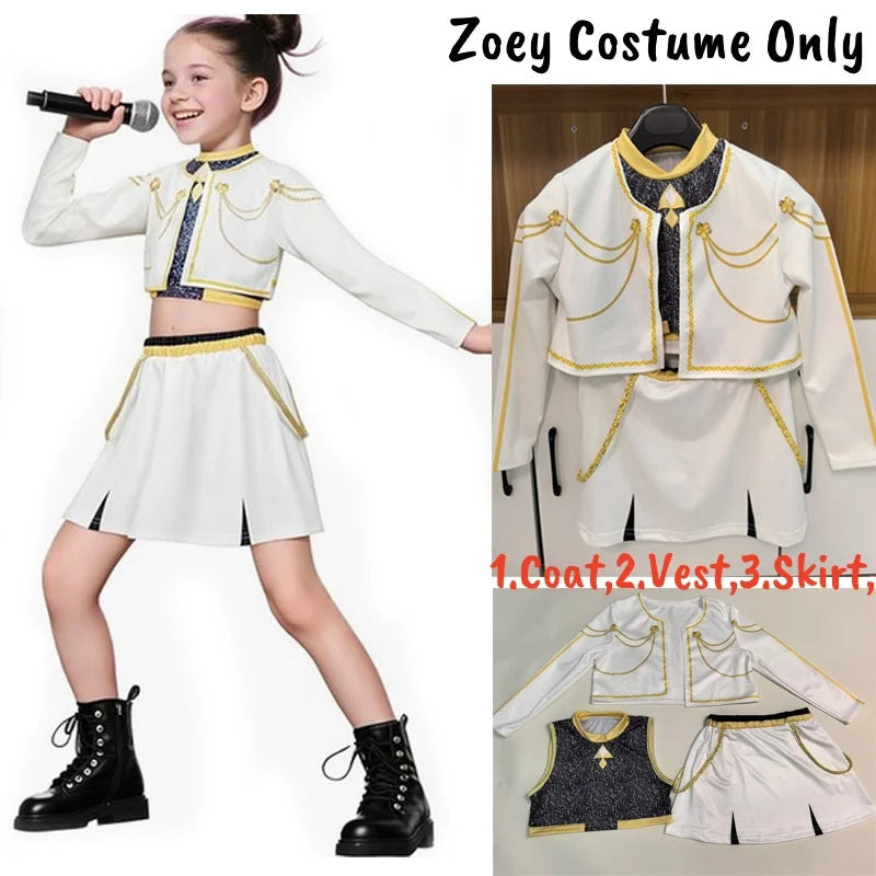 K-Pop Demon Hunters Girls' Costume: Zoey, Rumi, Mira Cosplay Set