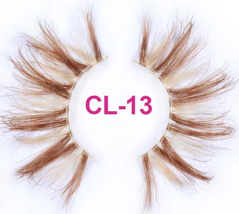 Kekelash halloween colored rainbow real mink eyelash lashes