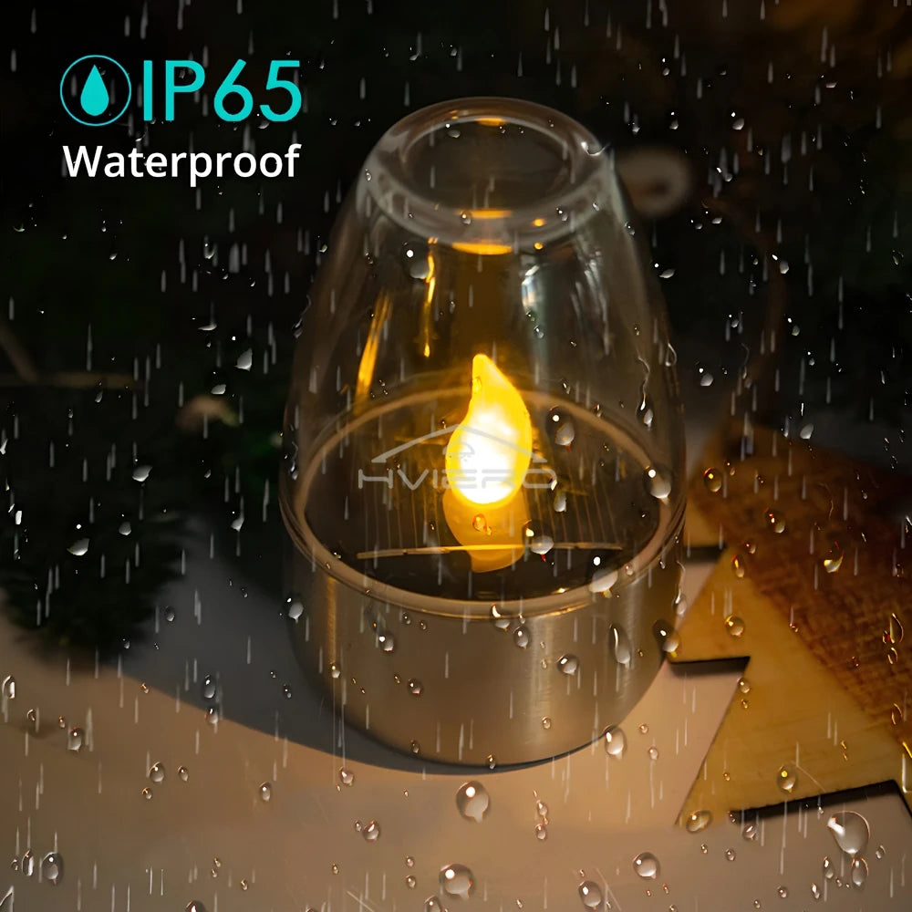 Solar LED Candle Lamp: Halloween Outdoor Decor Light