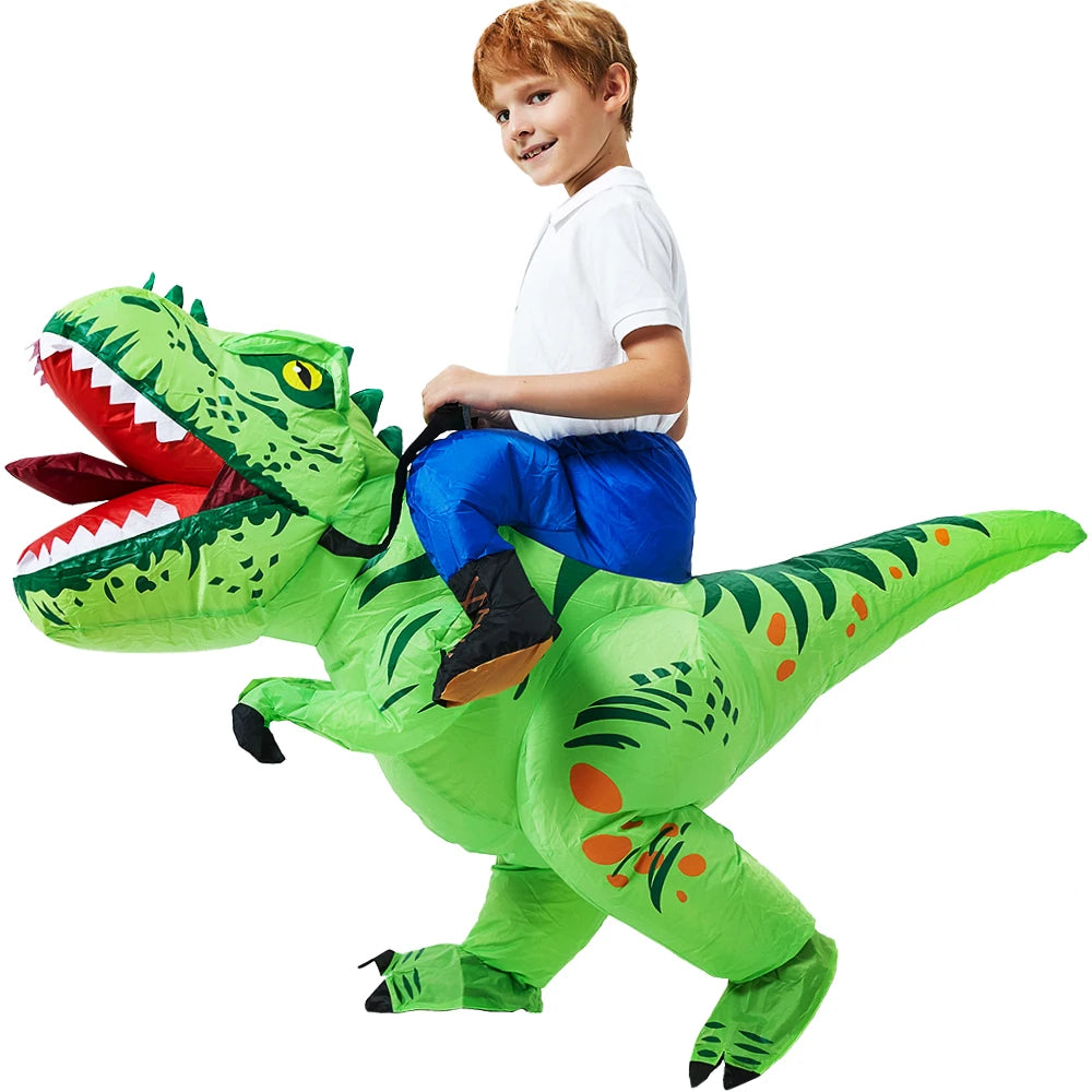 Kids Inflatable Mascot Costumes: Dinosaur, Unicorn, Rooster for Halloween Cosplay
