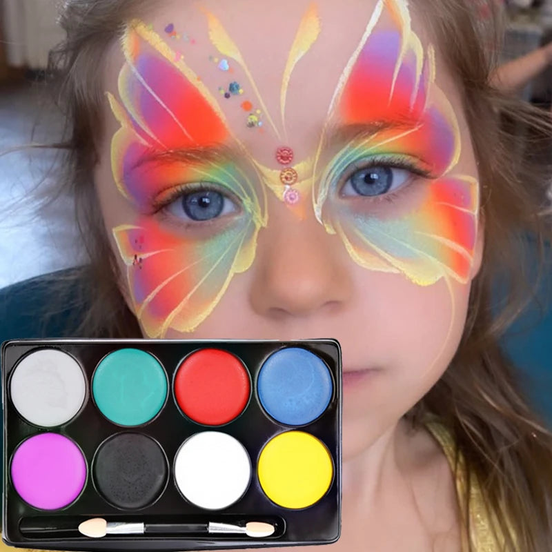 6 Colors Halloween Face Body Painting Non Toxic Safe Water Paint Oil Makeup Tool