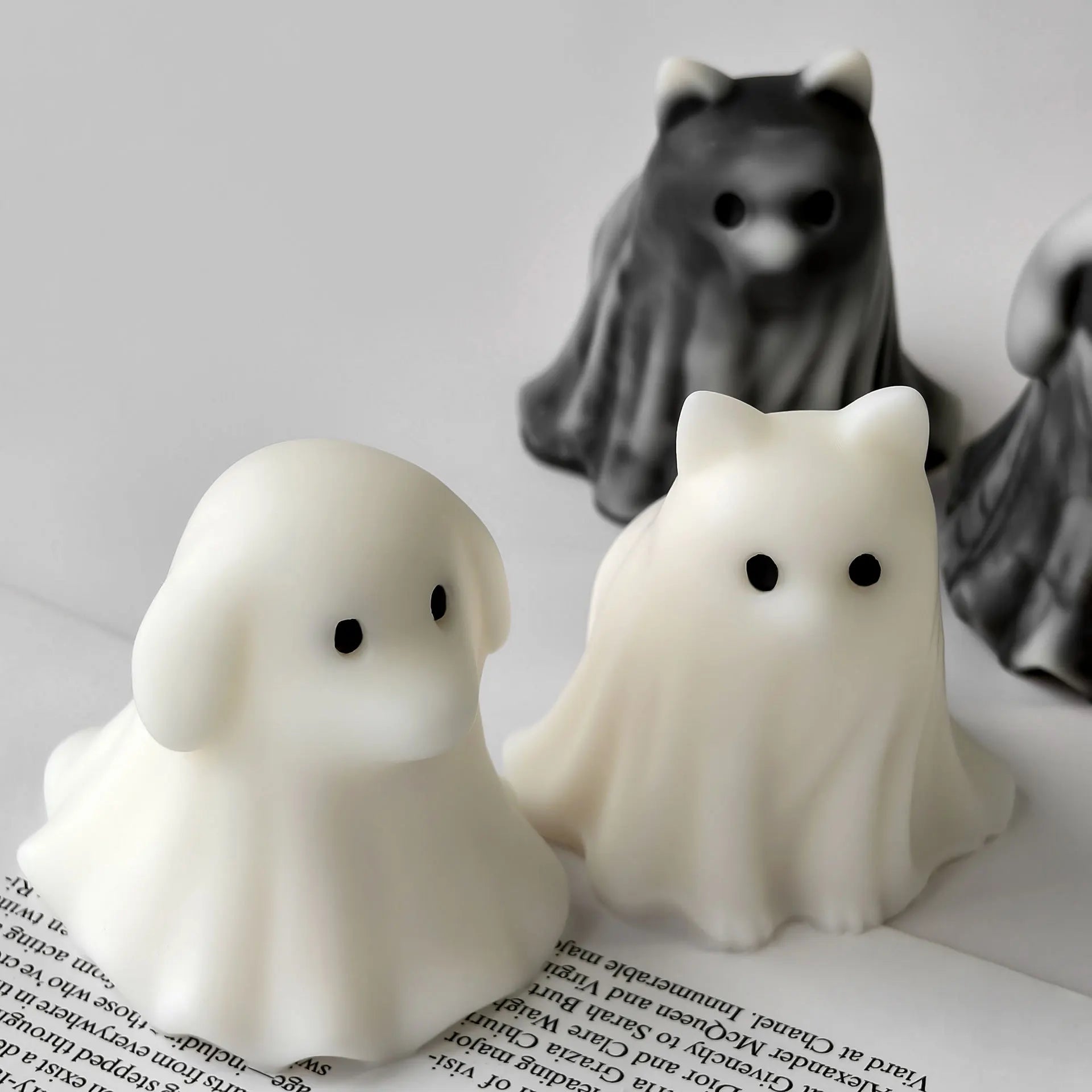 Halloween Ghost Candle Silicone Mold DIY Spooky Cat Dog Decor Silicone Mould Pumpkin Craft Wax Resin Home Party Decoration