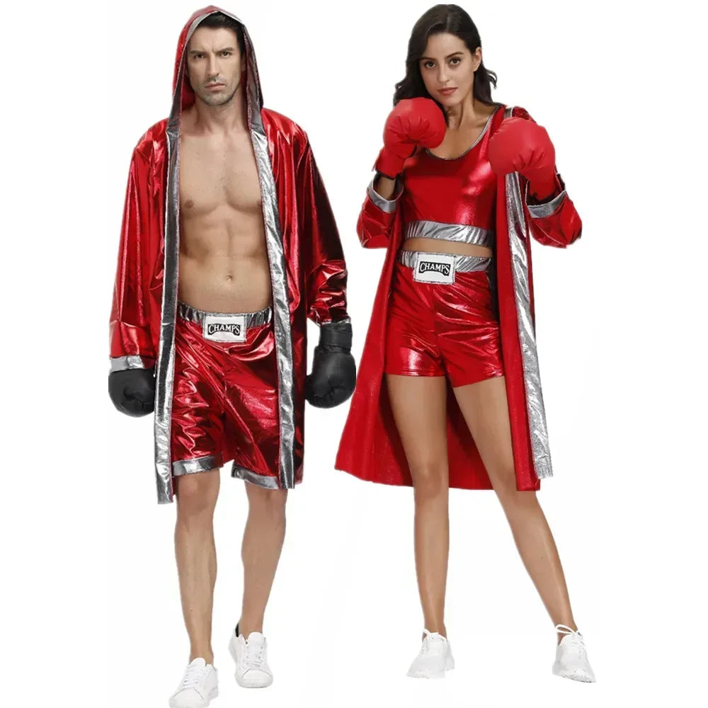 Adult Robe Boxing Costumes Boxer Uniform Cosplay for Men Women Couples